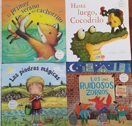 Portada del libro SET 4 LIBROS DE CUENTOS DE ANIMALES CON VALORES Y VIRTUDES (HASTA LUEGO COCODRILO, EL PRIMER VERANO DEL CACHORRITO, LOS MUY RUIDOSOS ZORROS, PIEDRAS MAGICAS)BBTPT6020 - Compralo en ByAnaCeci.com