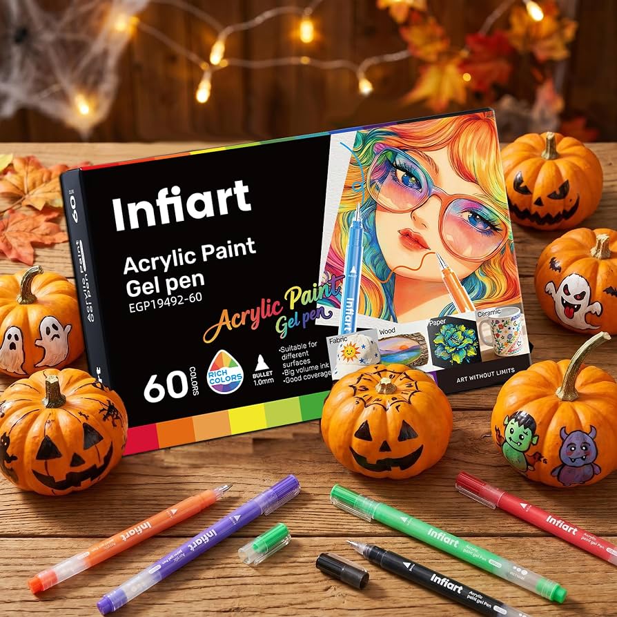 Bolígrafos de gel acrílicos | Infiart | 60u | marcadores