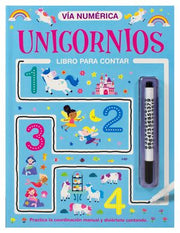 Portada del libro UNICORNIOS. LIBRO INTERACTIVO VIA NUMERICA - Compralo en ByAnaCeci.com