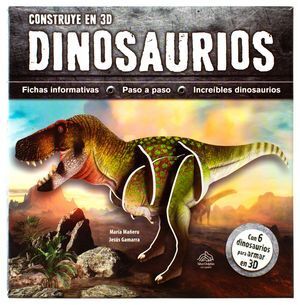 Portada del libro CONSTRUIR DINOSAURIOS EN 3D - Compralo en ByAnaCeci.com