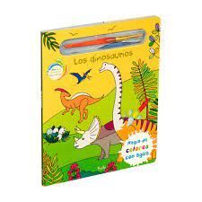 Portada del libro LOS DINOSAURIOS. MAGIA DE LOS COLORES CON AGUA - Compralo en ByAnaCeci.com