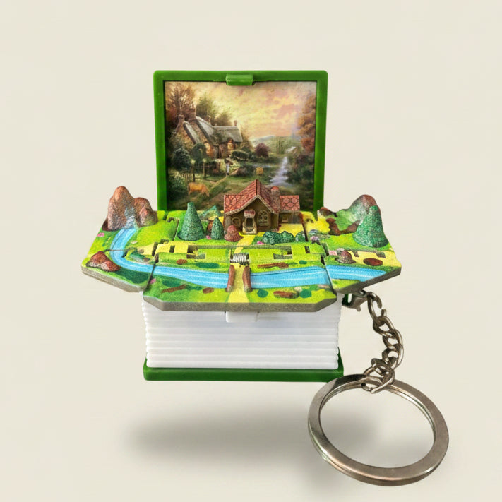 Llavero mini libro 3D