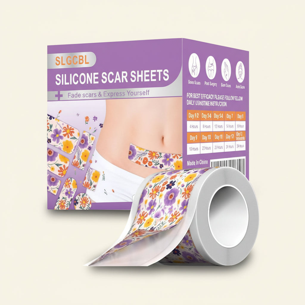 Laminas de Silicon Para Cicatrices | Diseño Floral | Rollo