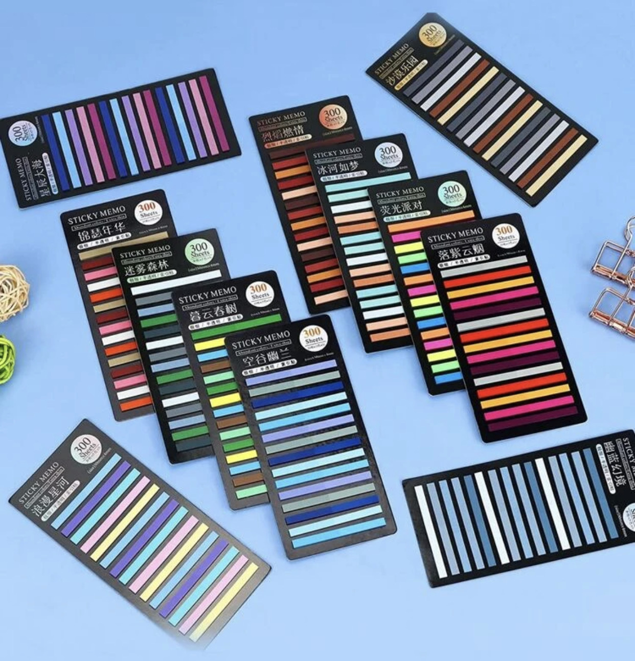 Notas adhesivas delgadas