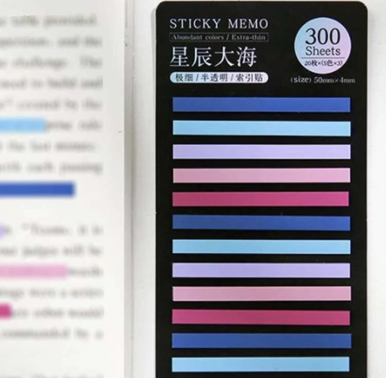 Notas adhesivas delgadas