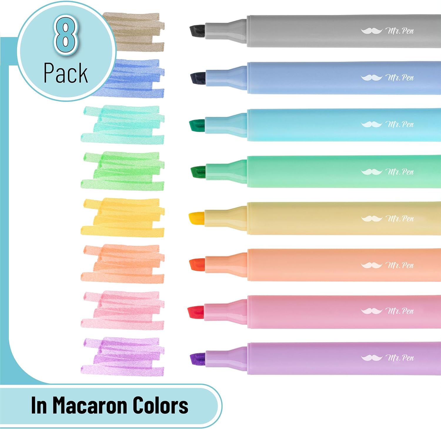 Resaltadores pastel 8 pack