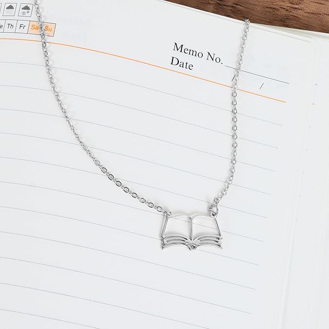Collar Libro Abierto - Metal | Accesorio