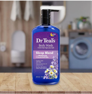 Dr Teals - Gel de baño - Melatonina, lavanda y manzanilla