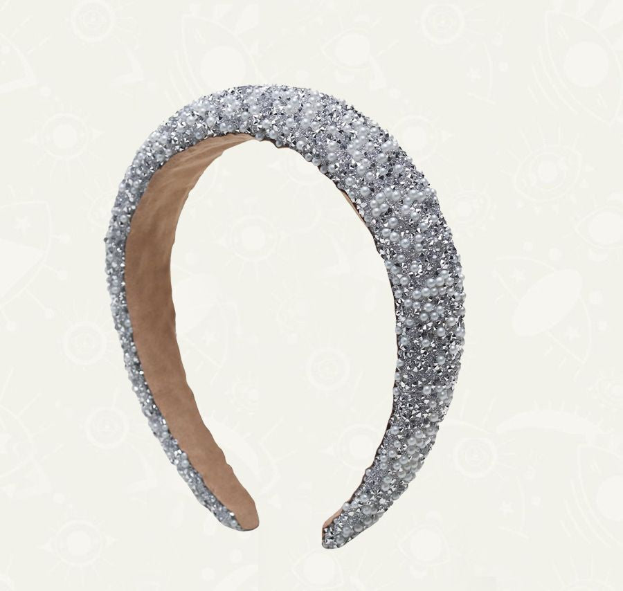 Diadema de Perlas y Brillos