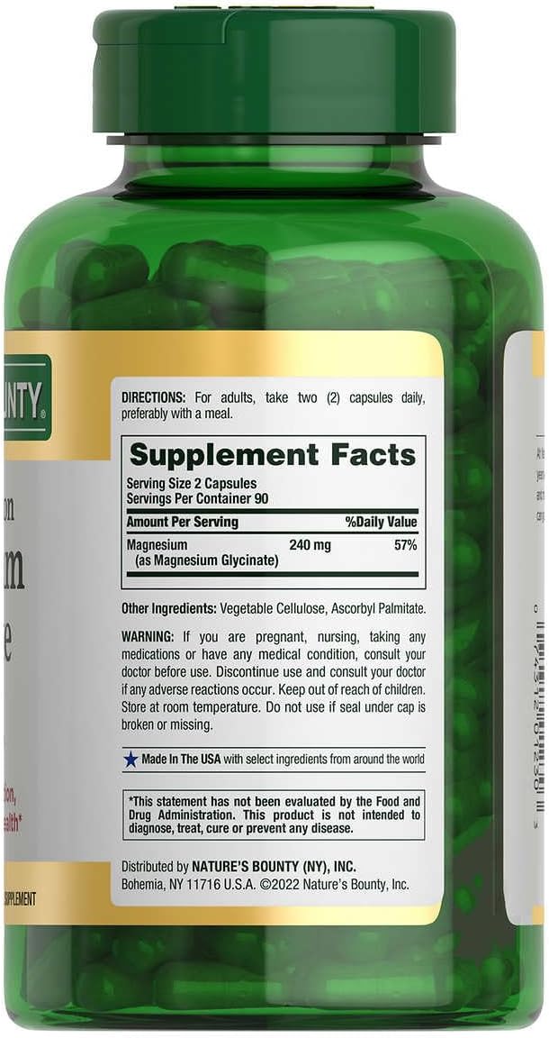 Magnesium Glycinate/ Glicinato de magnesio/ Suplemento