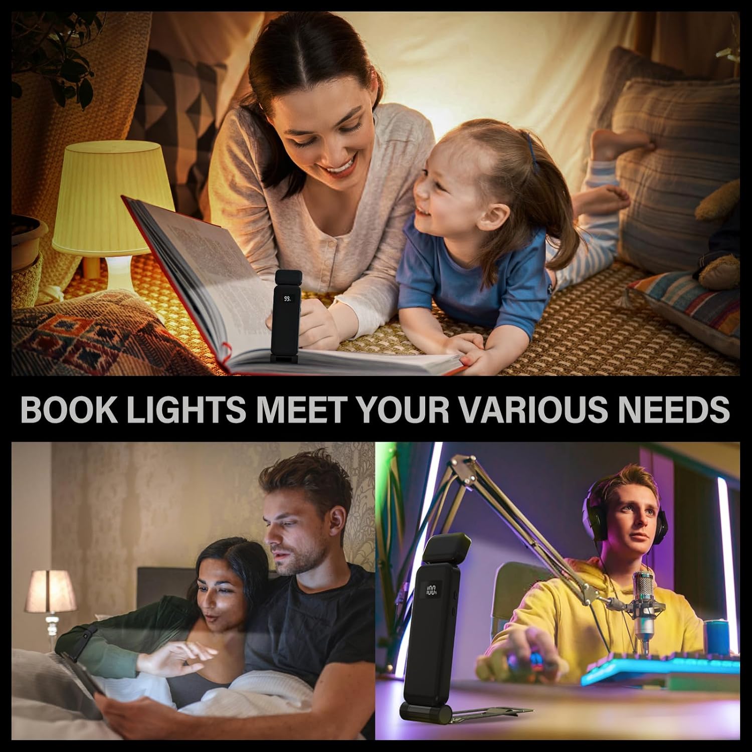 Lampara led portatil para libro