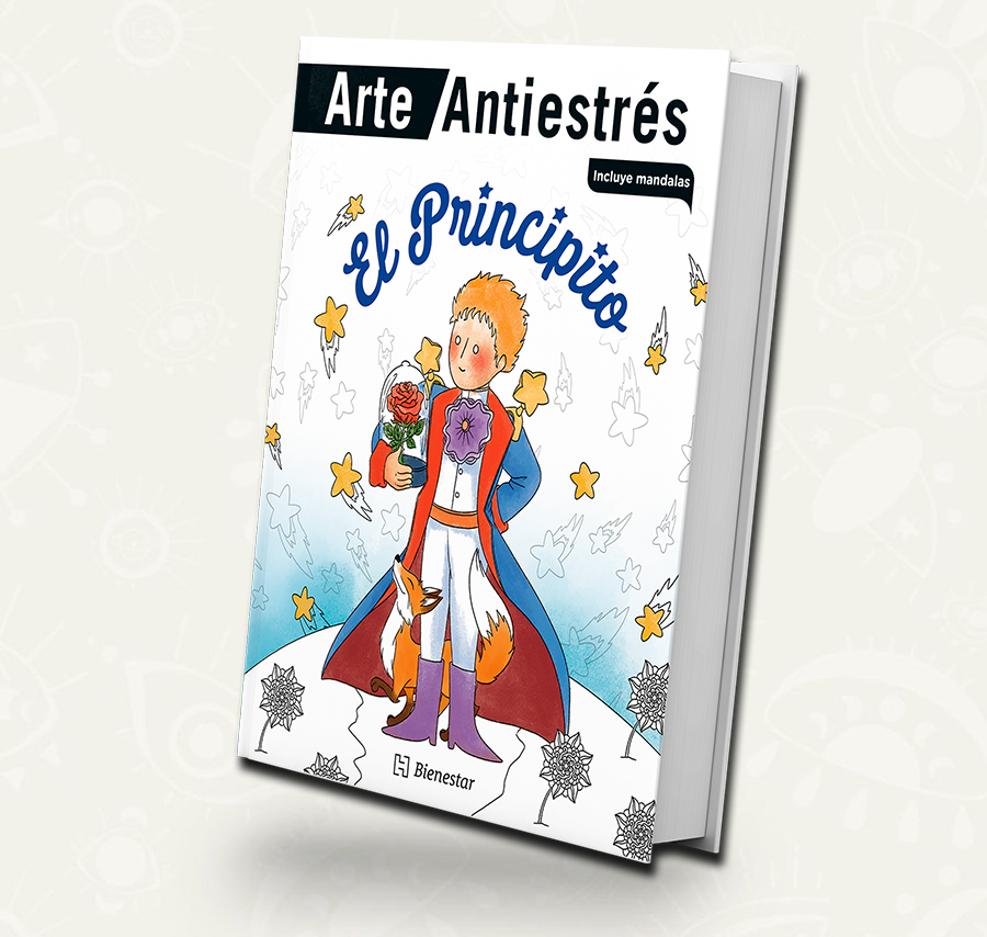 Libro colorear principito arte antiestres | El principito