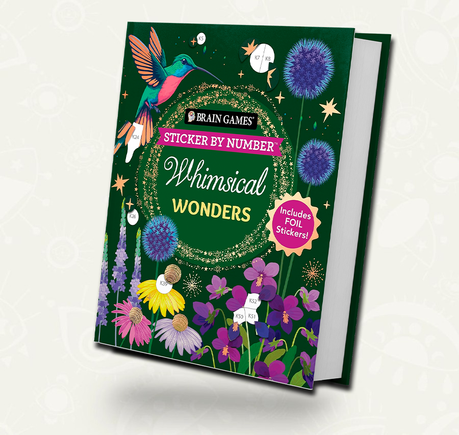 Brain Games - Sticker by Number: Whimsical Wonders