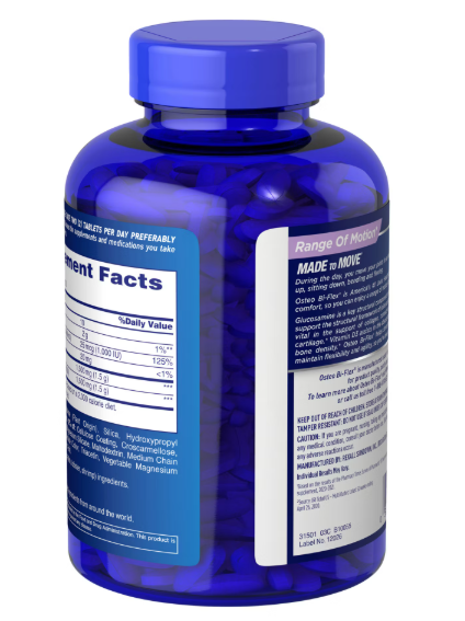 Osteo Bi-Flex 1,500 mg Glucosamina HCI - 200 tabletas / Suplemento