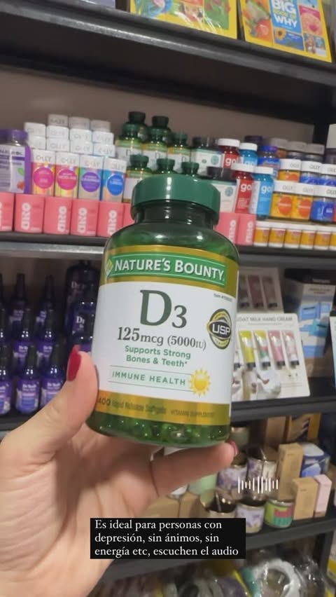 Vitamina D3 natures bounty | 400 capsulas | ADVIENTO