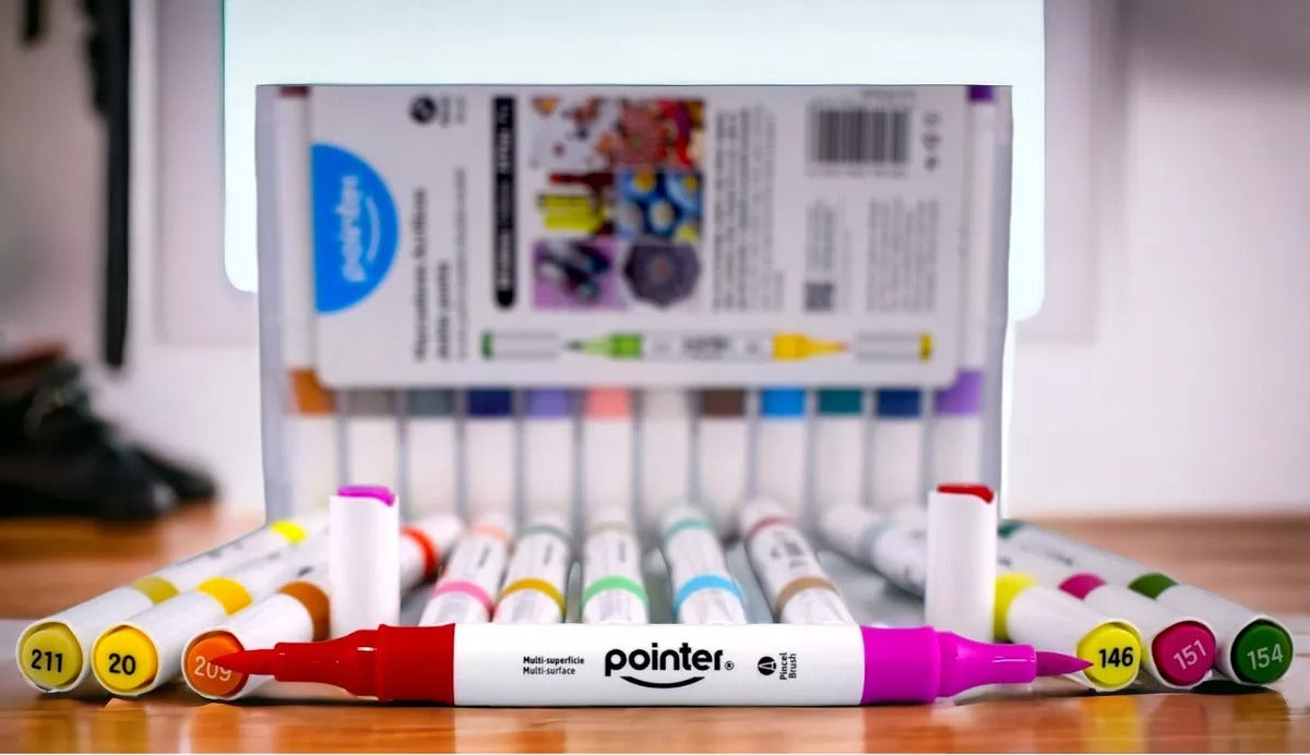 Marcadores acrilicos / 24 ud. Color Dual - 48 colores | Pointer