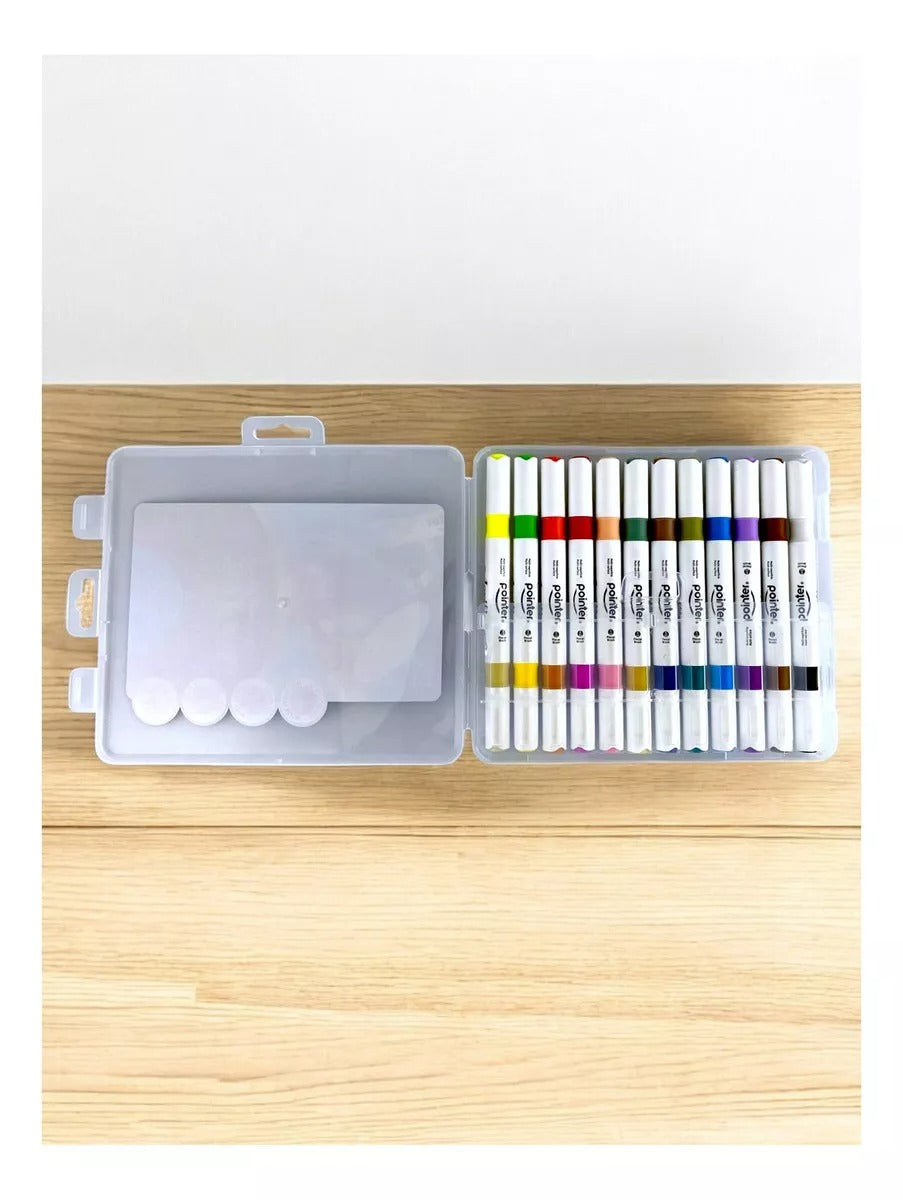 Marcadores acrilicos / 12 ud. Color Dual - 24 colores | Pointer