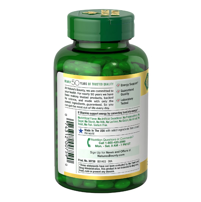 Biotina Nature's Bounty 10,000 mcg - 250 Cápsulas / Suplemento