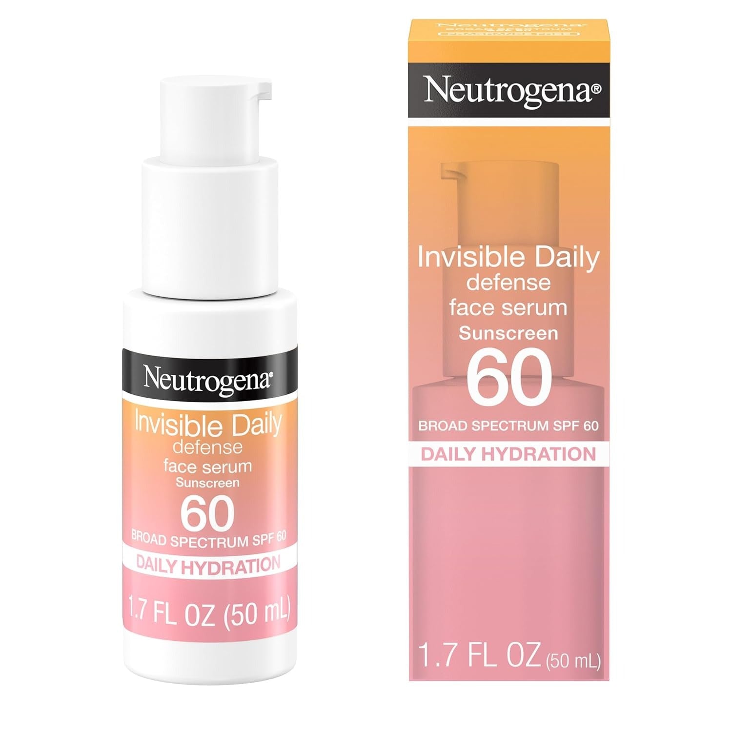 Protector Solar Facial Invisible con Suero Hidratante - SPF 60 - Neutrogena Bloqueador - serum