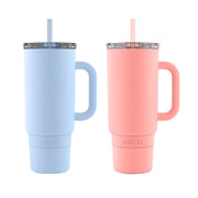 Termo Acero Inoxidable Ello – 40 oz con asa - Set de 2 - Pastel Sky