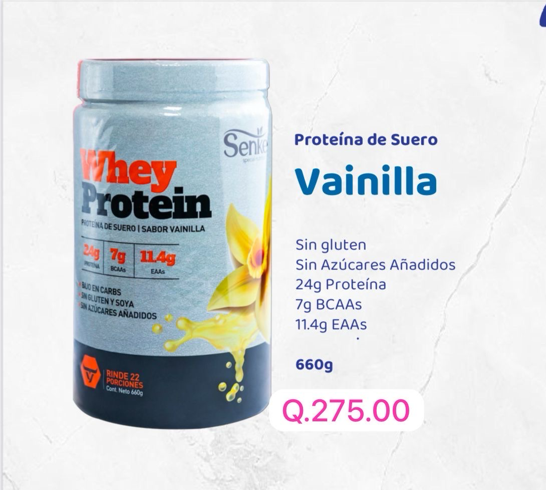 Proteina de suero | Sabor vainilla -Senke | Bote con detalle