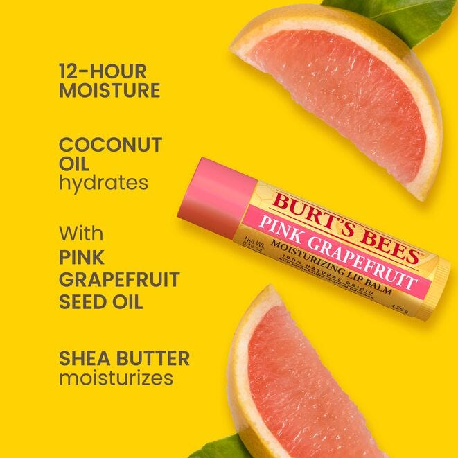 Balsamo Labial - Sabor Pomelo Rosado - Burts Bees