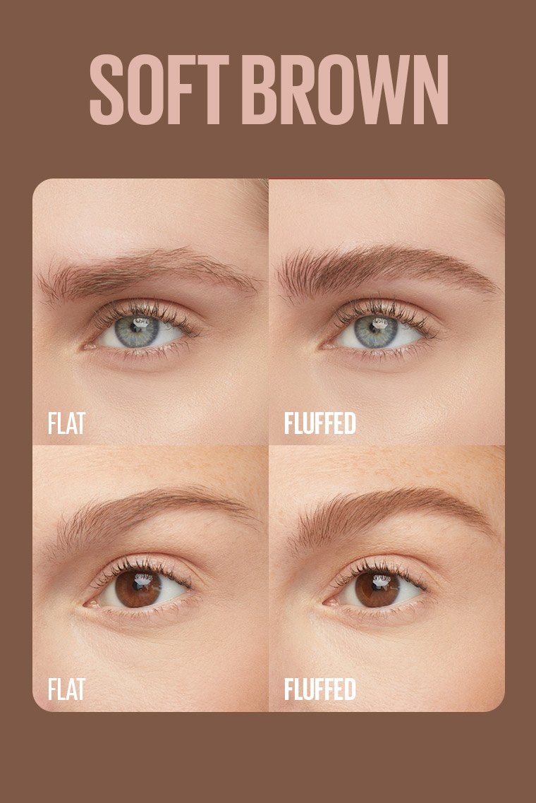 Super fluff 255 para cejas Marron suave 002 / Maybelline