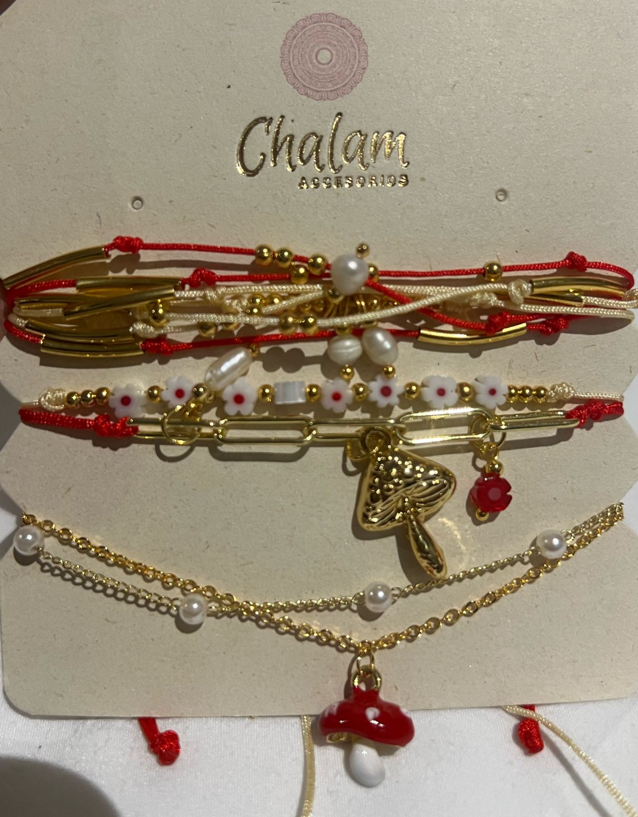 Juego de pulseras flores | Accesorio