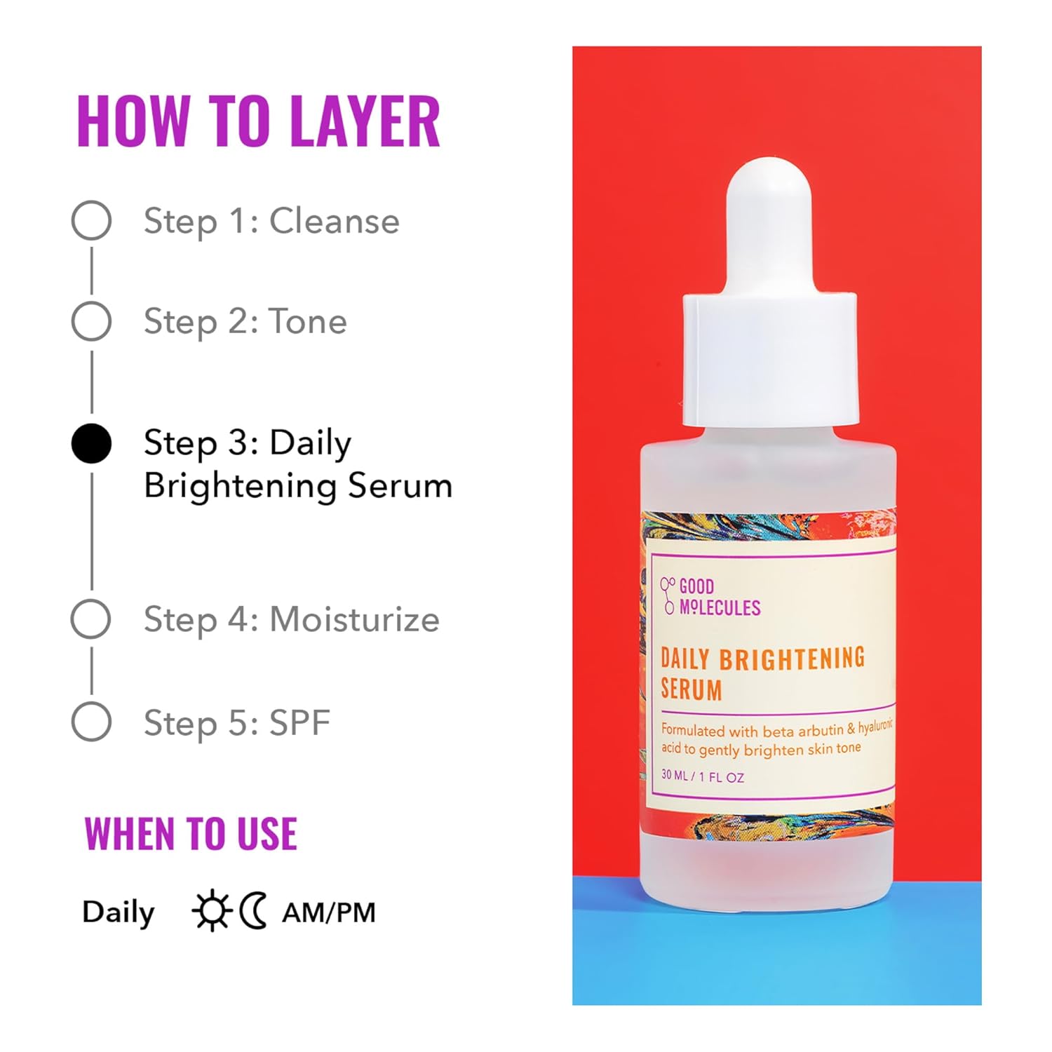 Good Molecules - Serum Iluminador de Uso Diario 1oz/30ml | Skincare