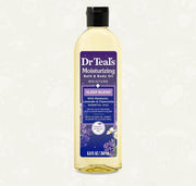 Dr Teals - Aceite Hidratante para Baño y Cuerpo Relajante con Melatonina, Lavanda y Manzanilla