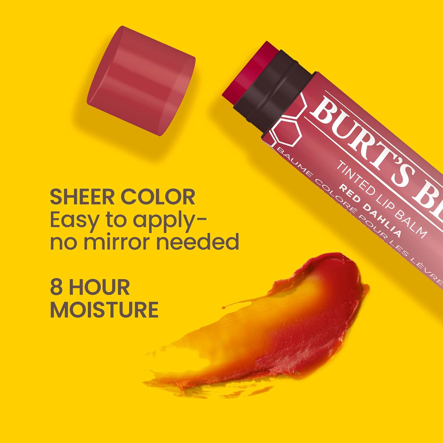 Balsamo Labial con Color - Rojo Dahlia - Burts Bees