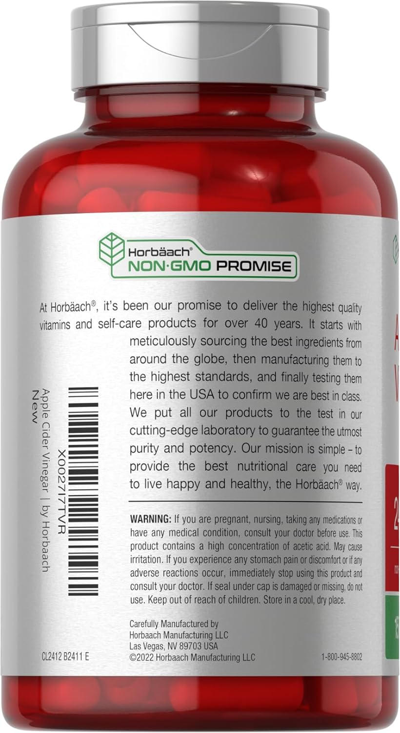 Capsulas de Vinagre de Manzana - Horbäach | 2400 mg | 150 cápsulas