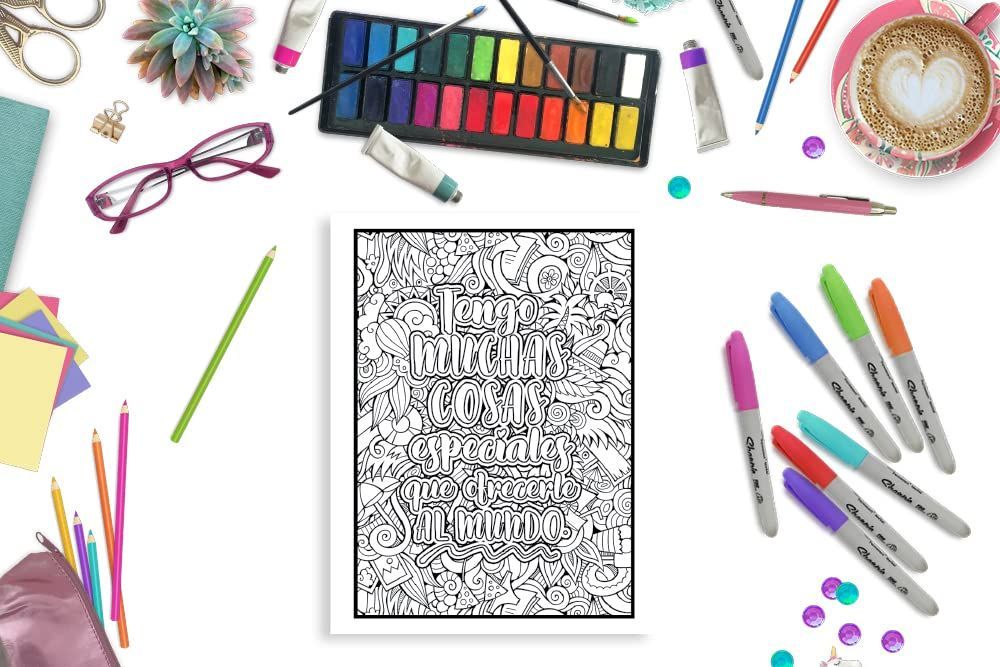 Afirmaciones Positivas - Libro de Colorear para Adultos