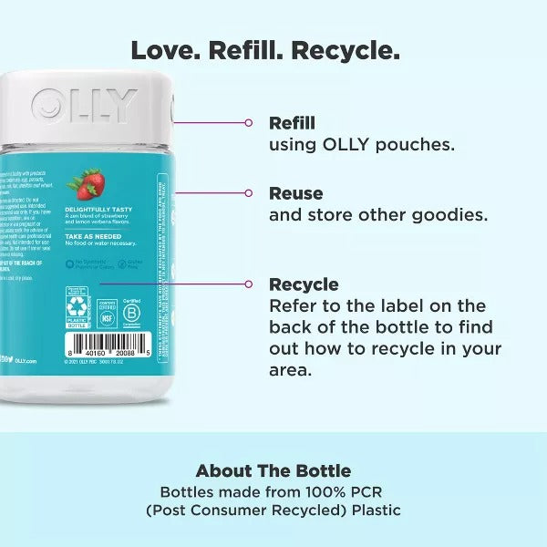 OLLY | Gomitas Antiestres Sabor Berry | 60 ct. | Suplemento