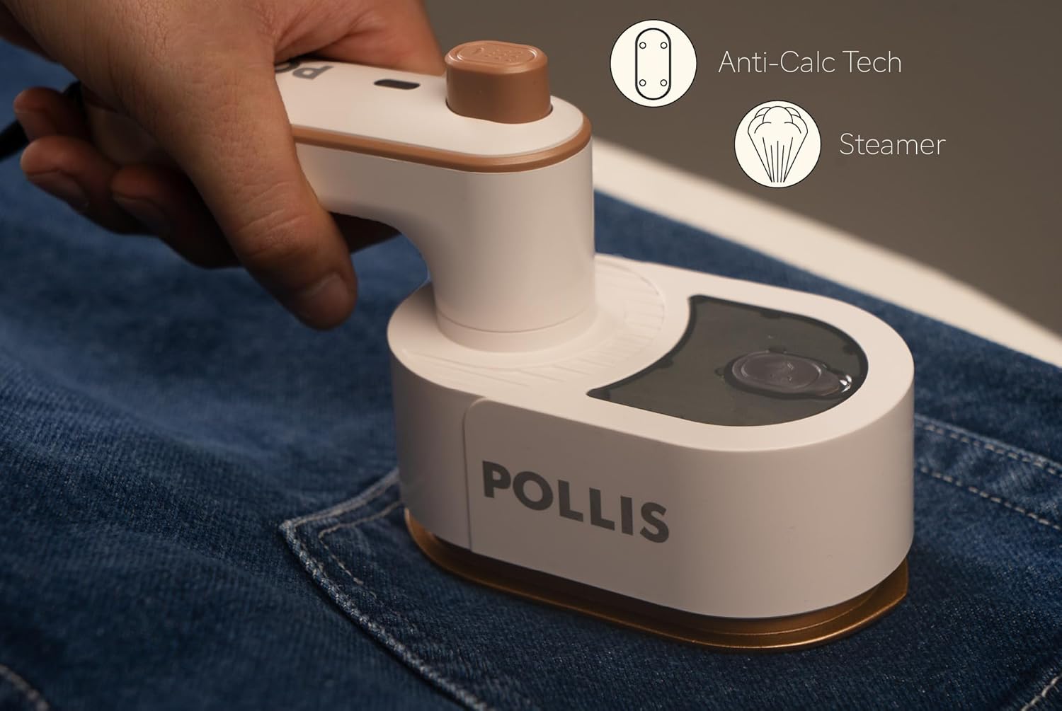 Plancha y Vaporizador Portatil | 2 en 1 - Pollis