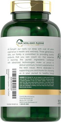 Ashwaganda 3000mg - Carlyle | 300 capsulas | Suplemento