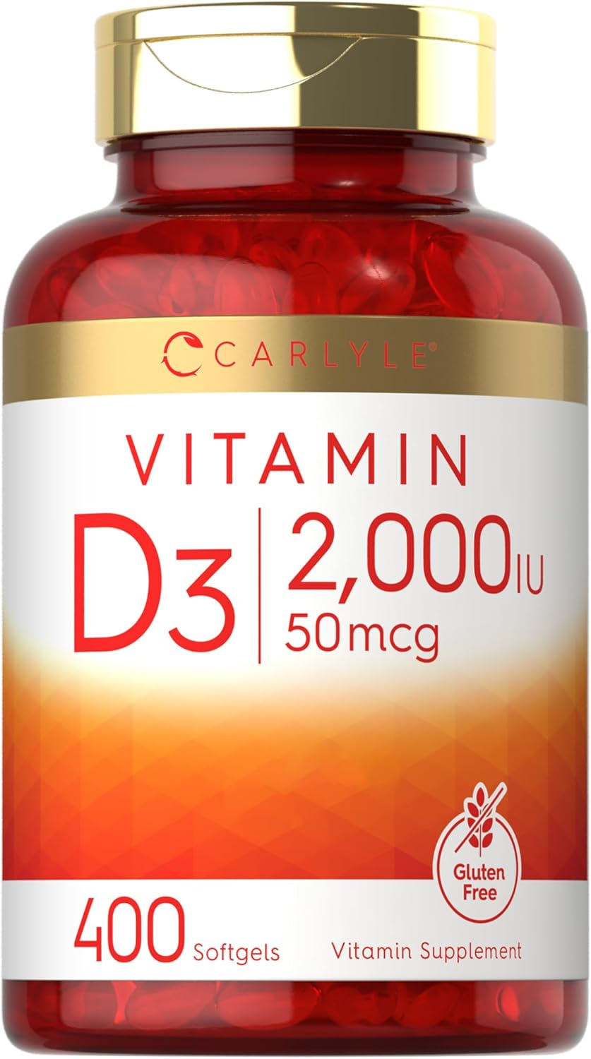 Vitamina D3 2000 IU (50 mcg) – Carlyle  400 capsulas | Suplemento
