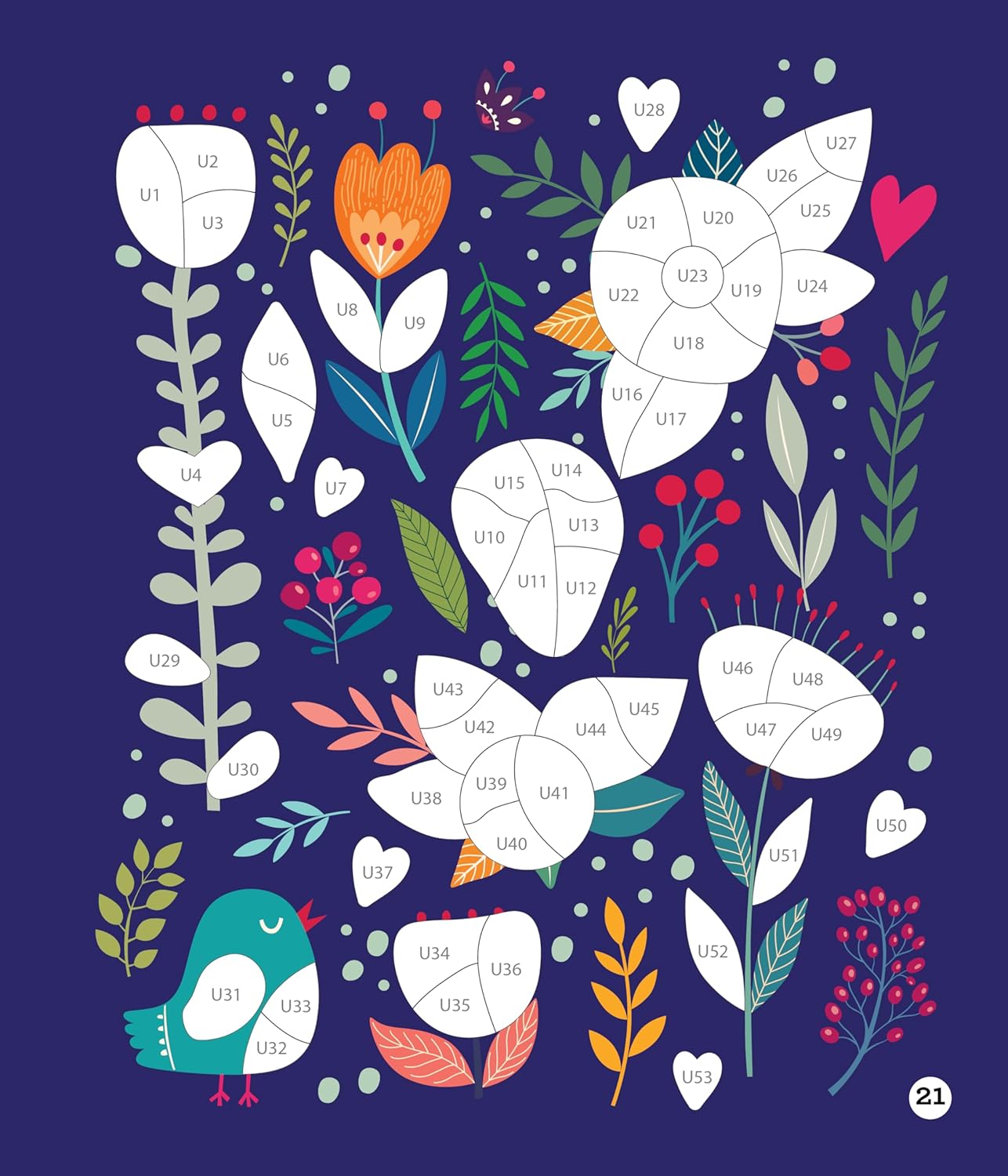 Brain Games - Sticker by Number - Blooms