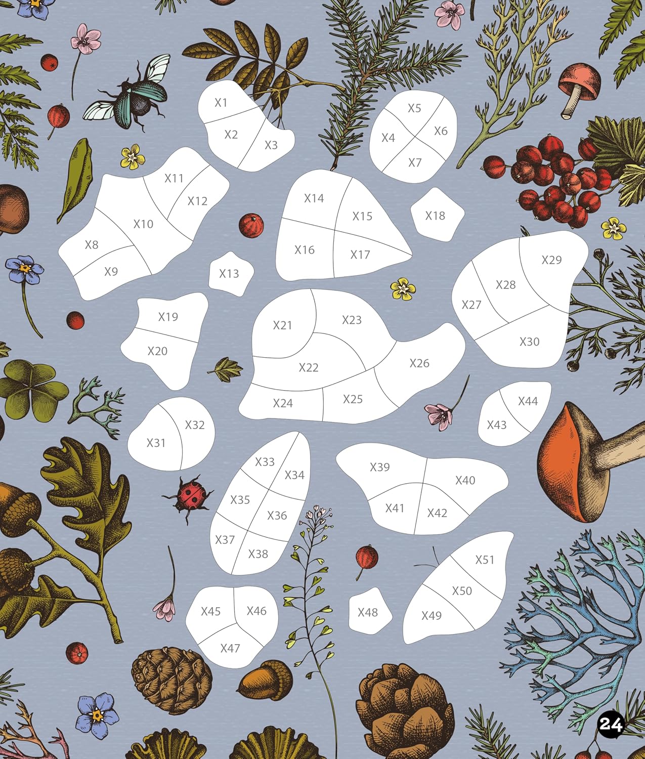 Brain Games - Sticker by Number - Vintage: Forest