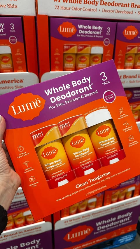 Paquete 3 desodorantes para todo el cuerpo Lume /EUA