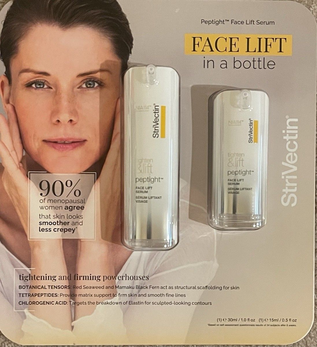 Serum reafirmante facial con peptidos StriVectin/ EUA