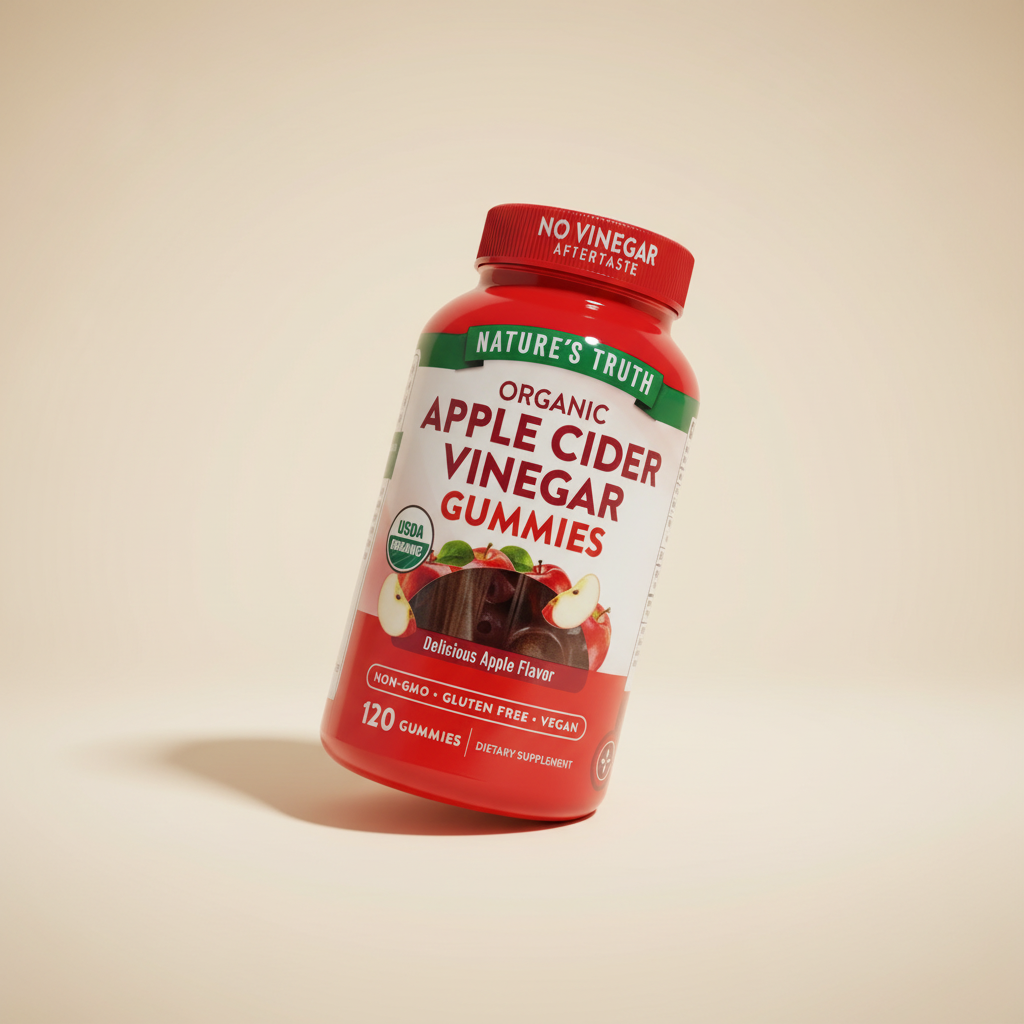 Gomitas de vinagre de manzana | 120u | Natures truth | EUA