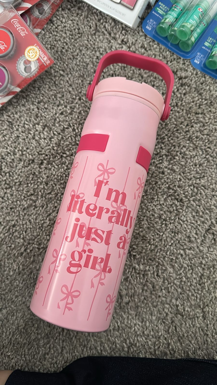 Termo rosado 32 onz i am literally just a girl /EUA