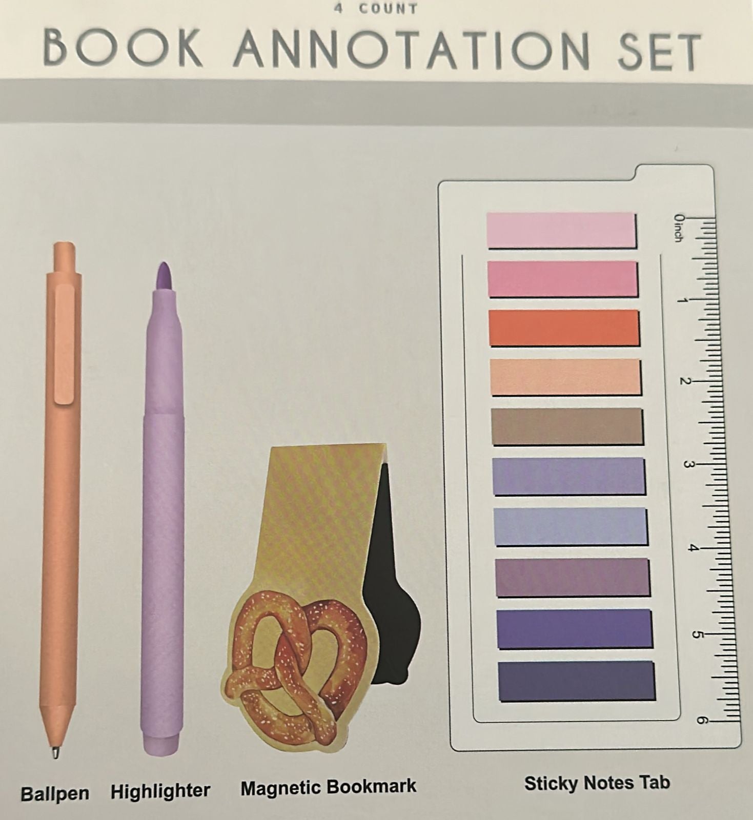 Set de lectura tono rosado y morado /EUA