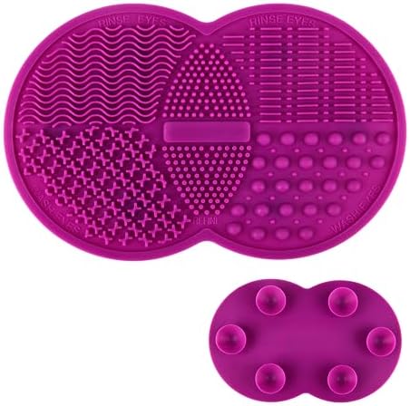 Tapete con ventosas para limpiar brochas fucsia/ EUA