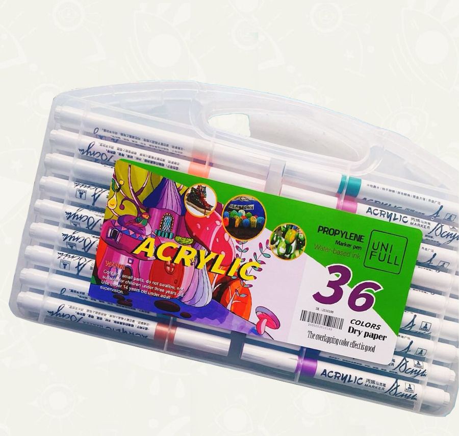 Marcadores acrilicos / 36 colores  / resaltador