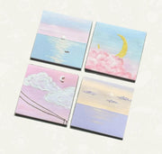 Notas adhesivas estilo pintura al oleo 3D | Set de 4 blocs