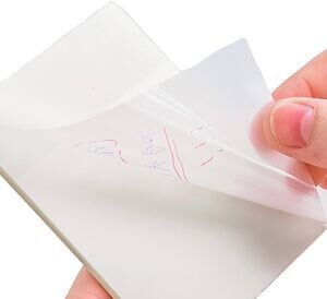 Notas adhesivas transparentes con brillos
