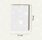 Notas adhesivas transparentes con brillos