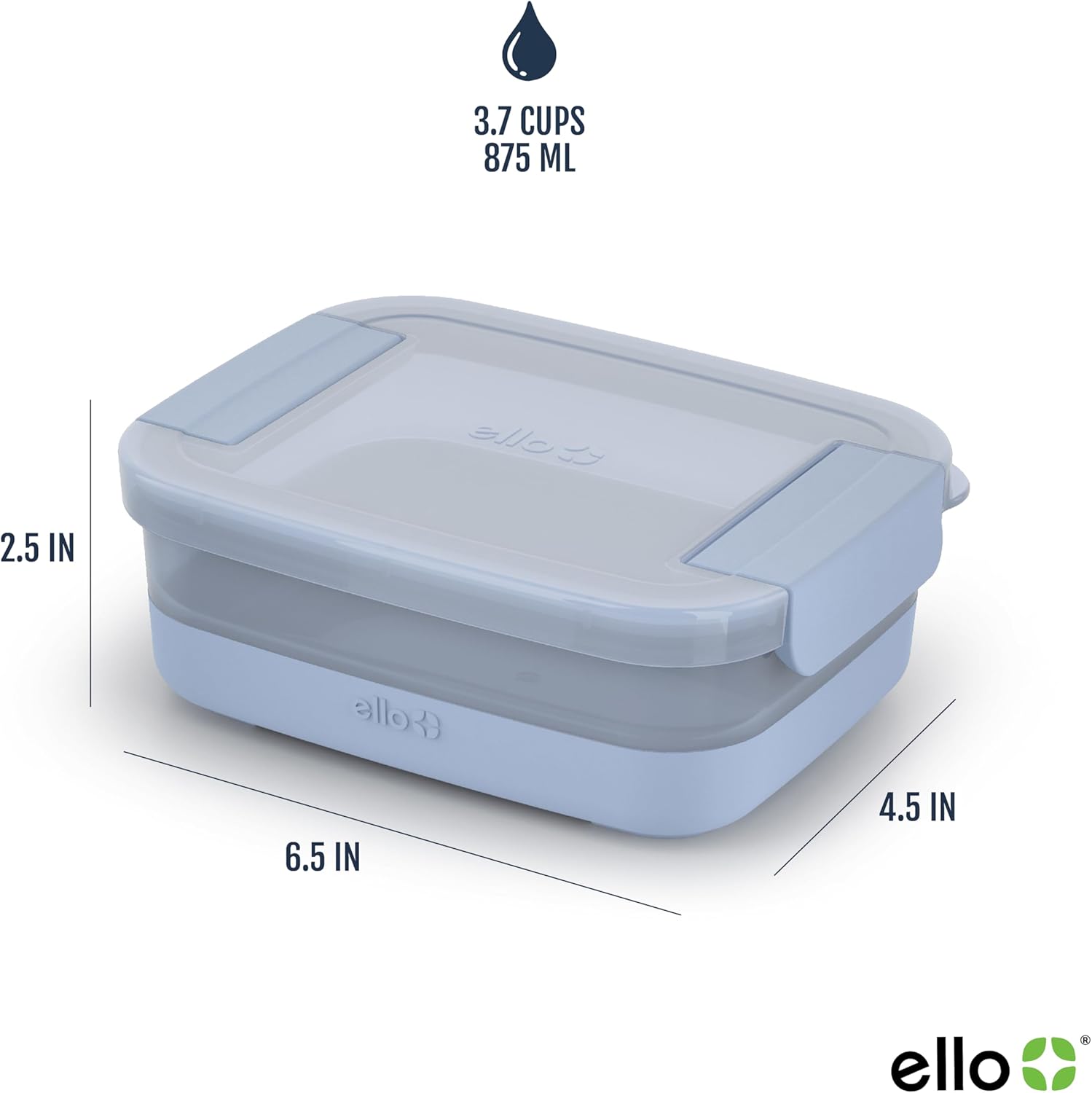 ELLO – Recipientes Plásticos para Comida 3.7 Cup con Tapas Herméticas (10 Piezas) |